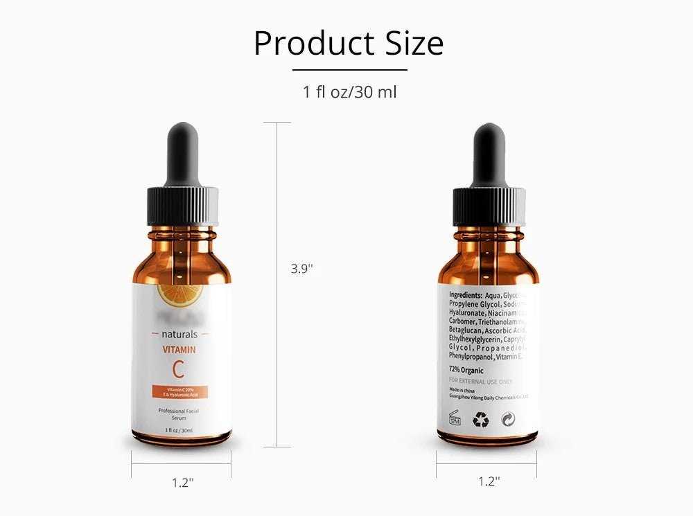 30ml Vitamin C Dark Spots Face Serum Hyaluronic Acid Retinol Anti-wrinkle Brighten Moisturizing Skin Care