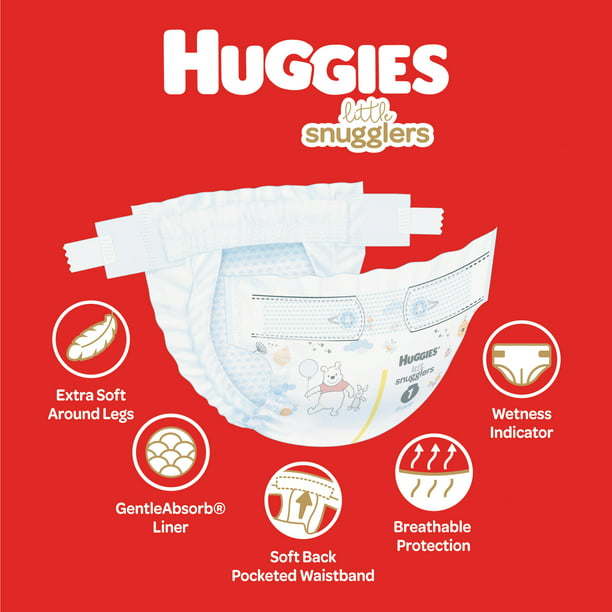 Huggies Little Snugglers Baby Diapers Size 5; Count 92