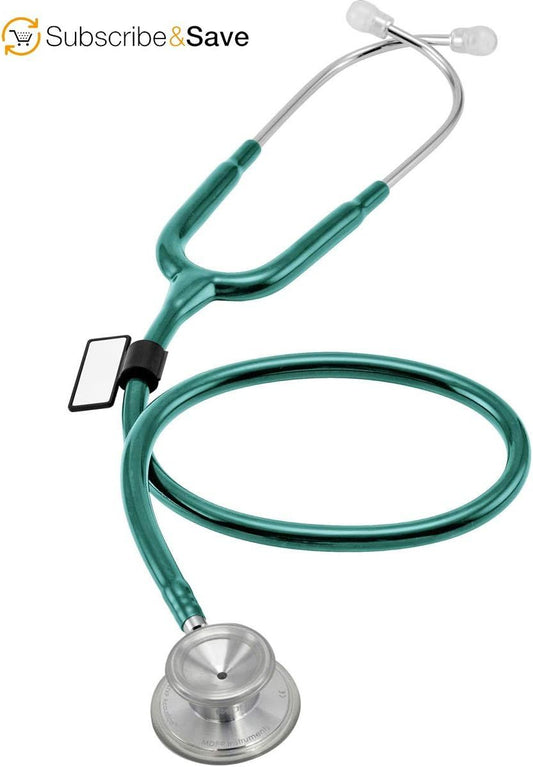 Dual Head Stethoscopes. Case of 10 Gray Stethoscopes for Medical and Home Use. Chrome Plated Brass binaural. 22″ PVC tubing. Anodized Aluminum Chest Piece.