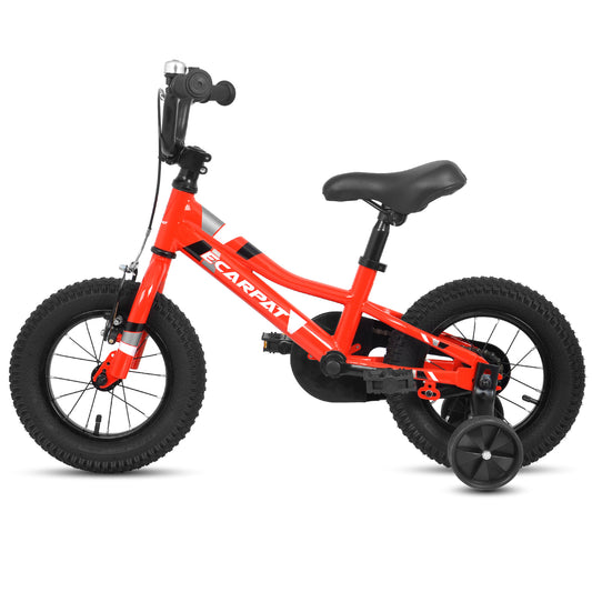 A12117 Ecarpat Kids' Bike 12 Inch Wheels, 1-Speed Boys Girls Child Bicycles For2-4Years, With Removable Training Wheels Baby Toys, Front V Brake, Rear Holding Brake