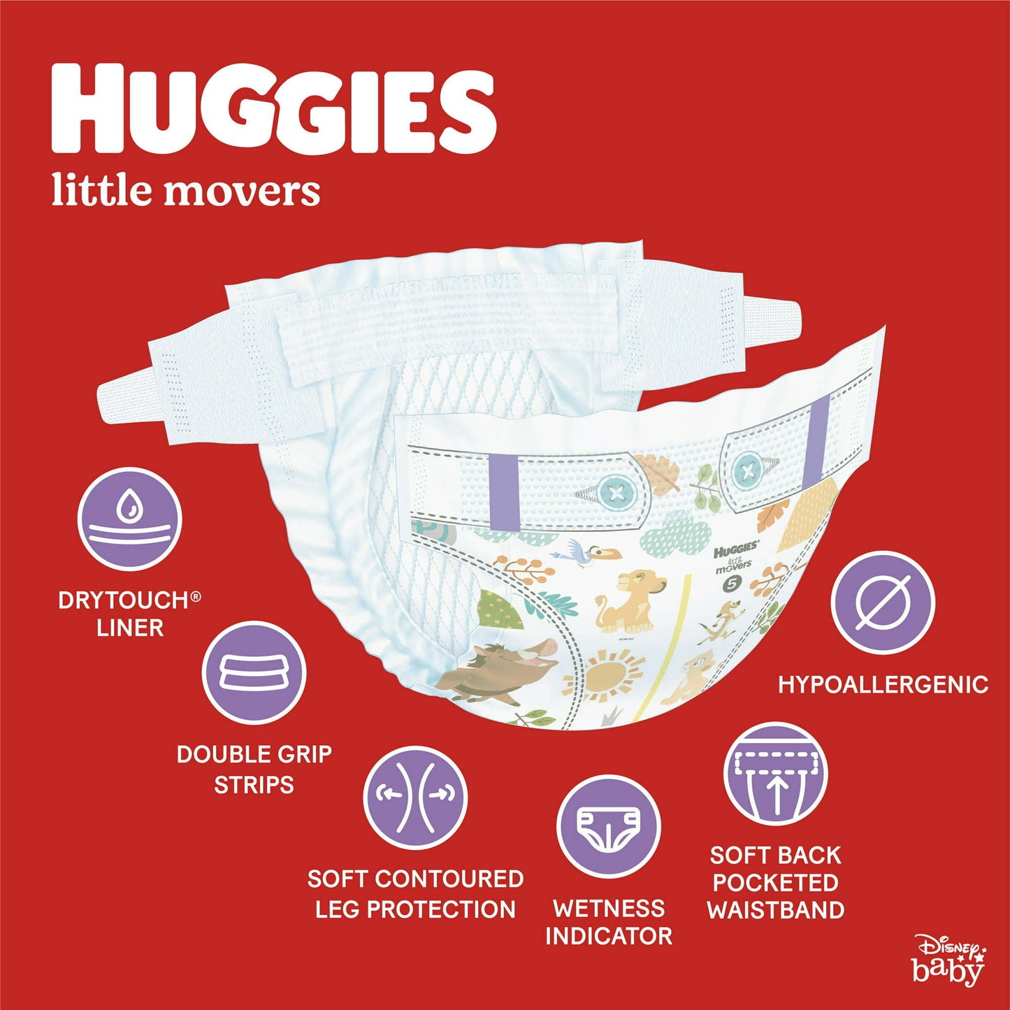 Huggies Little Movers Baby Diapers Size 3; 156 Count