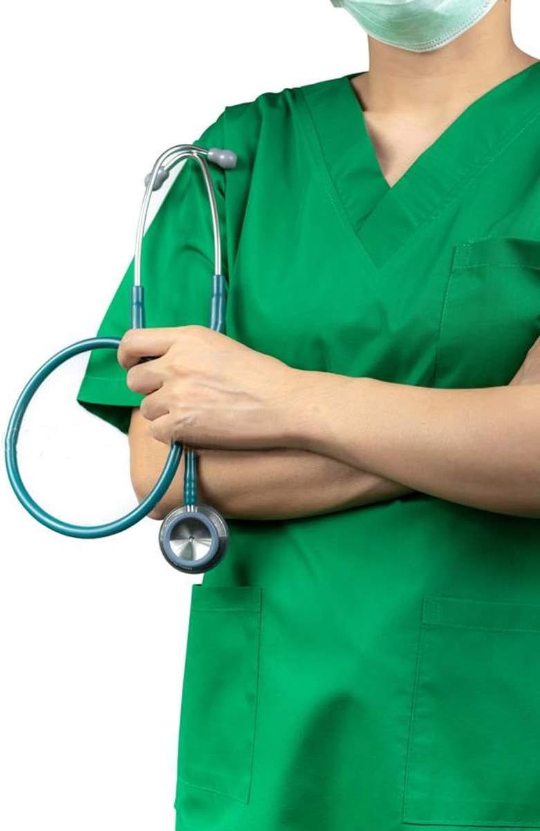 Dual Head Stethoscopes. Case of 10 Gray Stethoscopes for Medical and Home Use. Chrome Plated Brass binaural. 22″ PVC tubing. Anodized Aluminum Chest Piece.