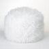 FUZZY WHITE OTTOMAN POUF