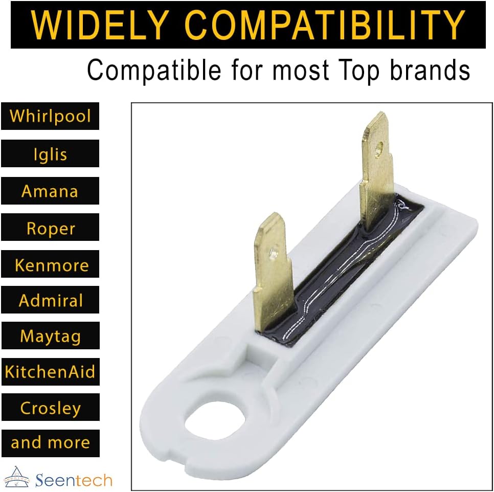 Seentech 3392519 Dryer Thermal Fuse - Replacement part for Whirlpool & Kenmore Dryers - Replaces Part Numbers WP3392519, AP6008325, 3388651, 694511, 80005, ET401, PS11741460, WP3392519VP (1 PCS)