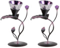 Zingz & Thingz Beauty in The Petals Collection Floral Tealight Candle Holder, 10x10x24.25, Amber Calla Lily