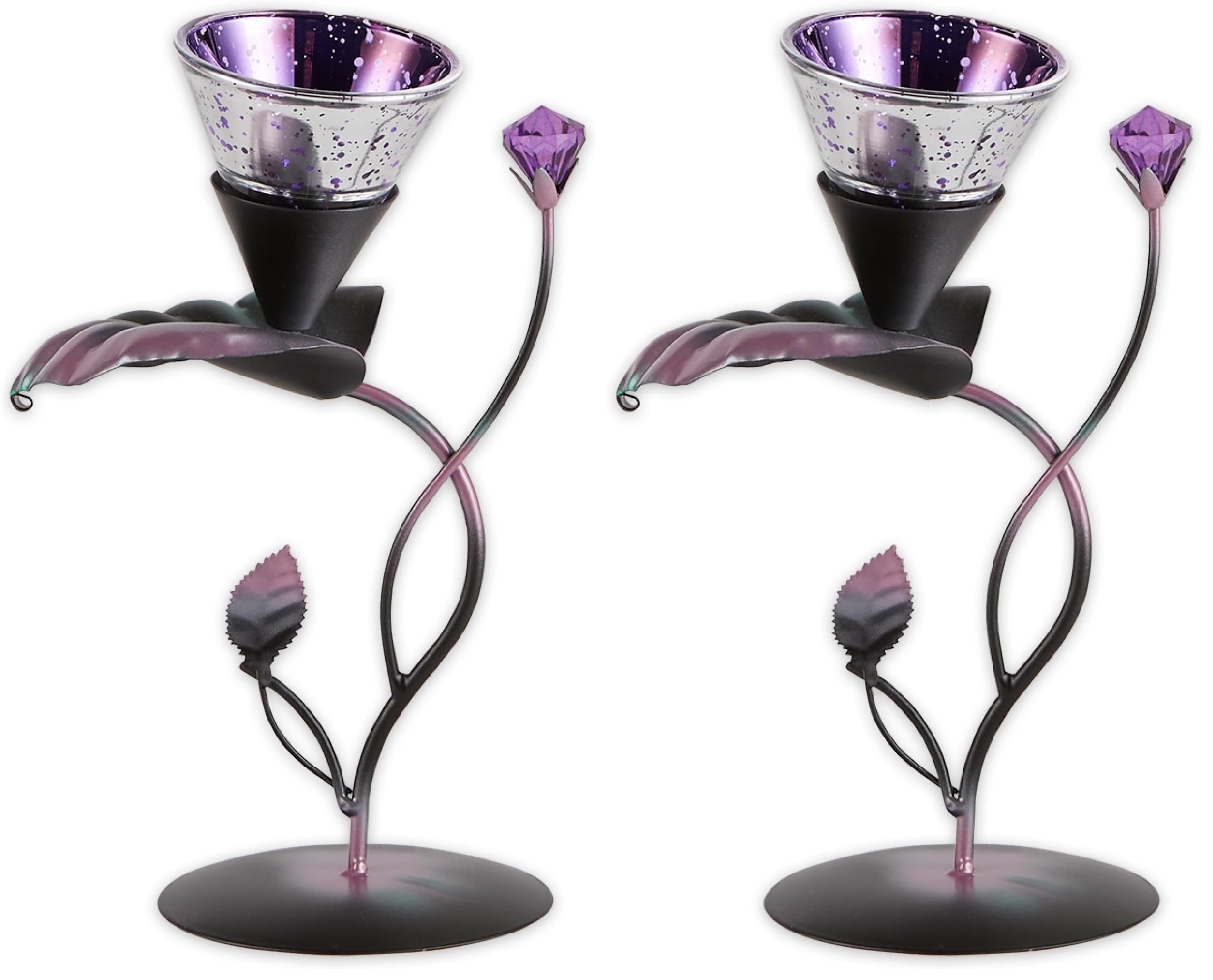 Zingz & Thingz Beauty in The Petals Collection Floral Tealight Candle Holder, 10x10x24.25, Amber Calla Lily