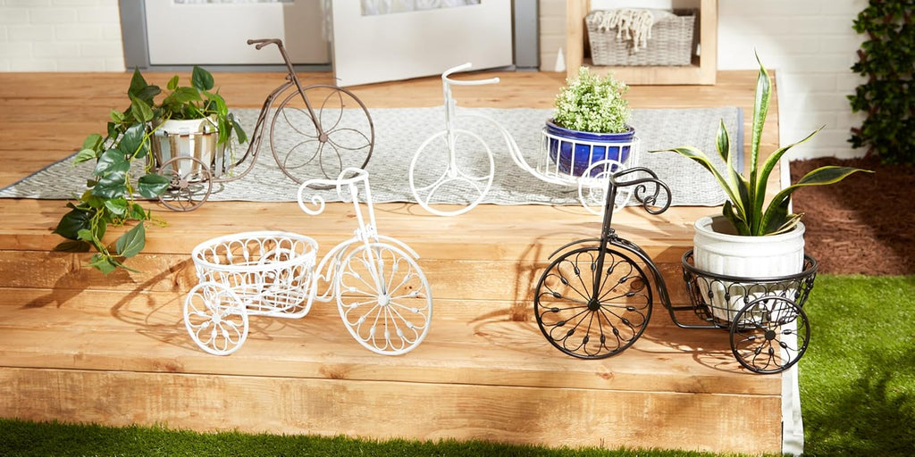Summerfield Terrace Nostalgic Bicycle Home Garden Decor Iron Plant Stand