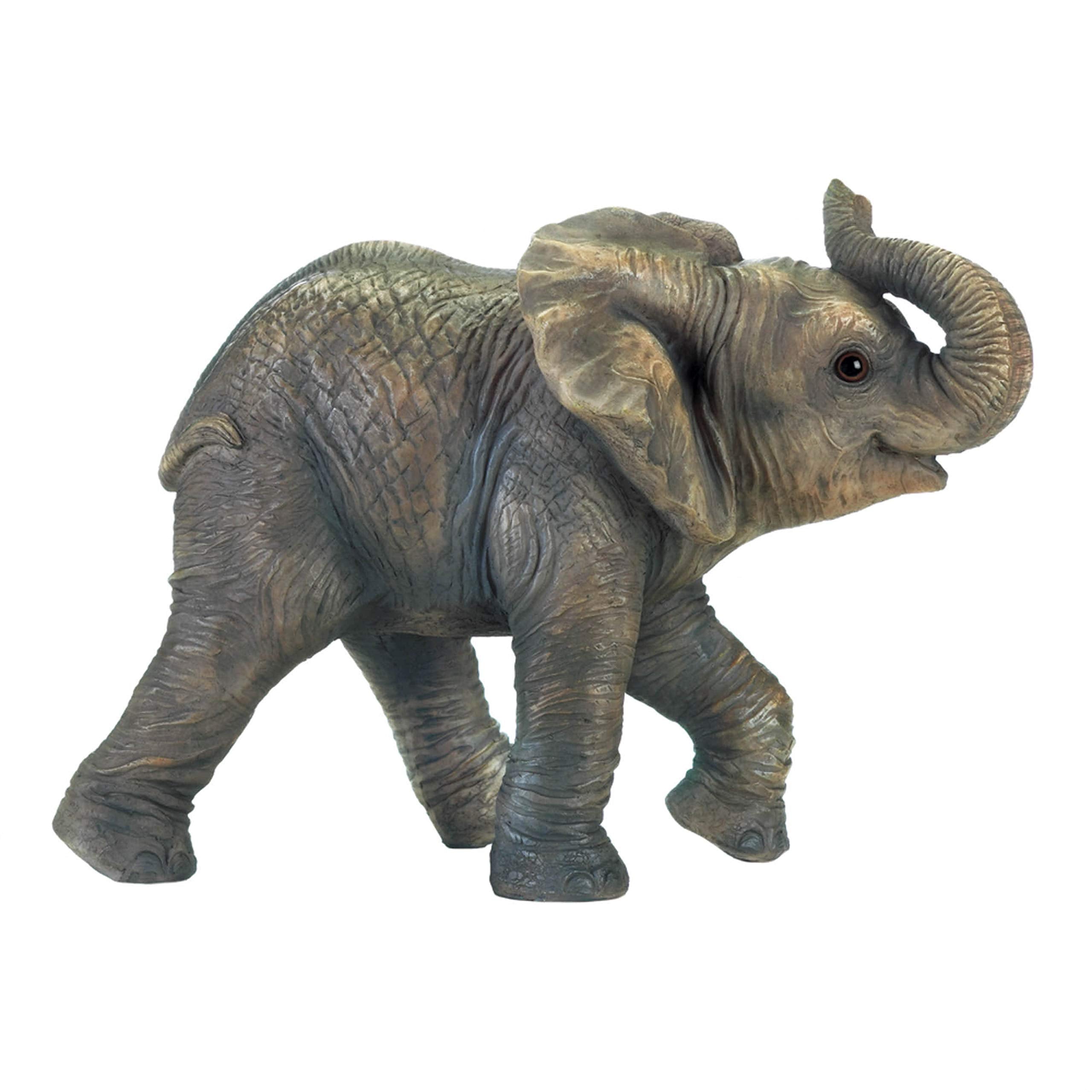 Accent Plus Large Golden Elephant Figure 9x3.5x6.75