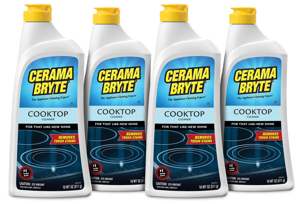 Cerama Bryte Removes Tough Stains Cooktop and Stove Top Cleaner for Glass - Ceramic Surfaces, 18 Ounces, 1 Pack