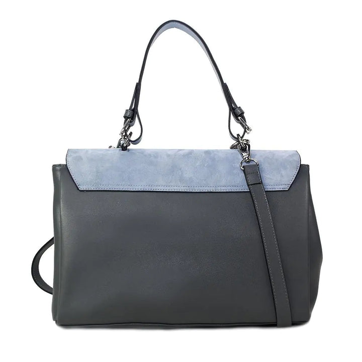 Simonetta Leather Handbag -Serenity / Charcoal