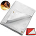 VEVOR 8 x 10 Ft Welding Blanket White Fiberglass Blanket Portable Fiberglass Fire Retardant Blanket Welding Mat Welding Fireproof Thermal Resistant Insulation With Carry Bag