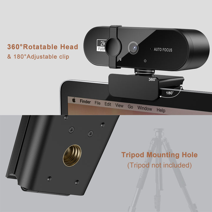 Webcam 4K 2K Web Cam Webcan 1080P Webcam With Microphone Tripod Autofocus Mini Usb Camera To Computer Full Hd For PC Mac Laptop