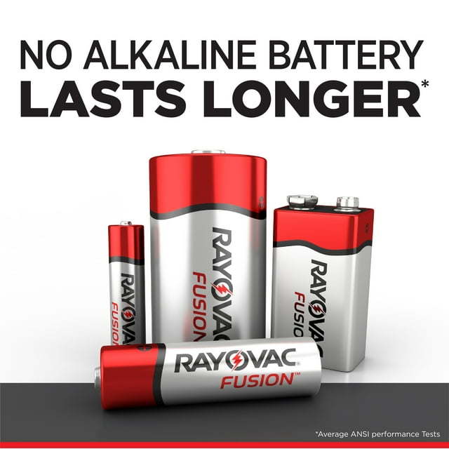 Rayovac Fusion Premium Alkaline, AA Batteries, 8 Count with SD Card