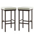 Patio Wicker Bar Stools Set of 2 with Seat Cushions and Footrest