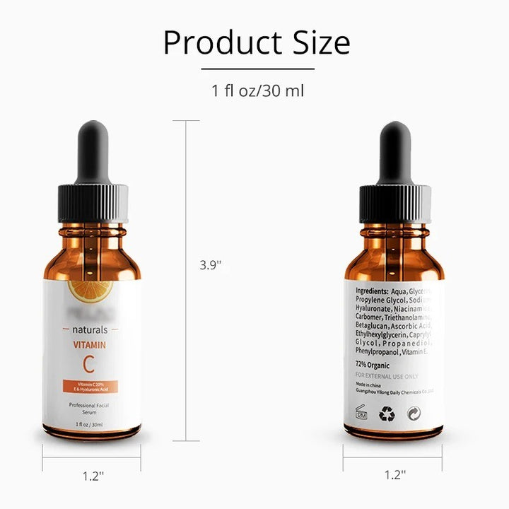 30ml Vitamin C Dark Spots Face Serum Hyaluronic Acid Retinol Anti-wrinkle Brighten Moisturizing Skin Care