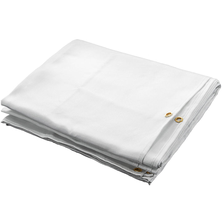 VEVOR 8 x 10 Ft Welding Blanket White Fiberglass Blanket Portable Fiberglass Fire Retardant Blanket Welding Mat Welding Fireproof Thermal Resistant Insulation With Carry Bag