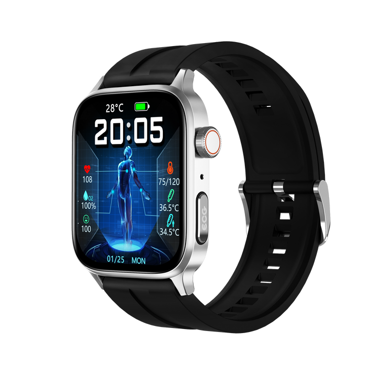 Medical Grade Healthcare Heart Rate ECG Sleep Sedentary Physiological Monitoring Smartwatch