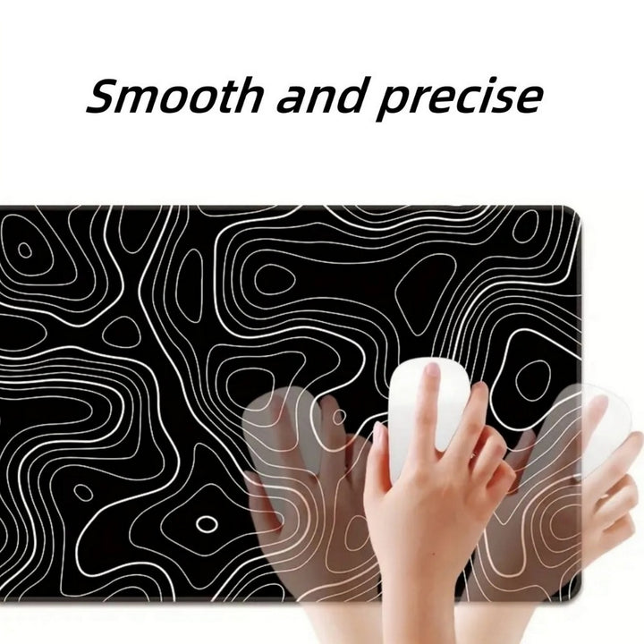 Abstract Line Large Gaming E-sports Computer Oversized Extended Thickened Mouse Pad, Desktop Mat Desk Pad, Non-slip Mouse Pad, Washable Rubber Material Mouse Pad