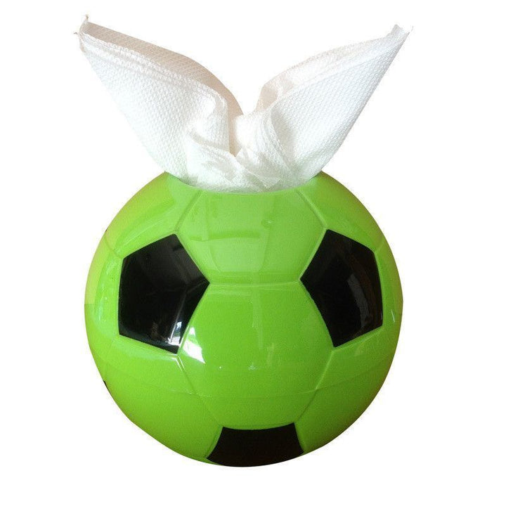 Football Shape Tissue Holder Creative Round Roll Tissue Holder Paper Pumping Box Tissue Box Paper Pot for Home Office Car