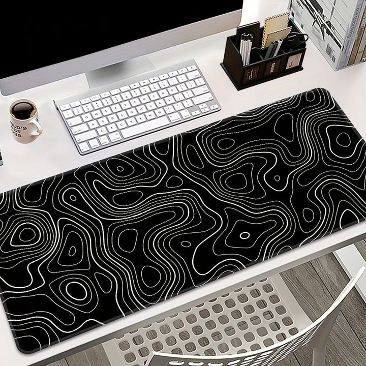 Abstract Line Large Gaming E-sports Computer Oversized Extended Thickened Mouse Pad, Desktop Mat Desk Pad, Non-slip Mouse Pad, Washable Rubber Material Mouse Pad