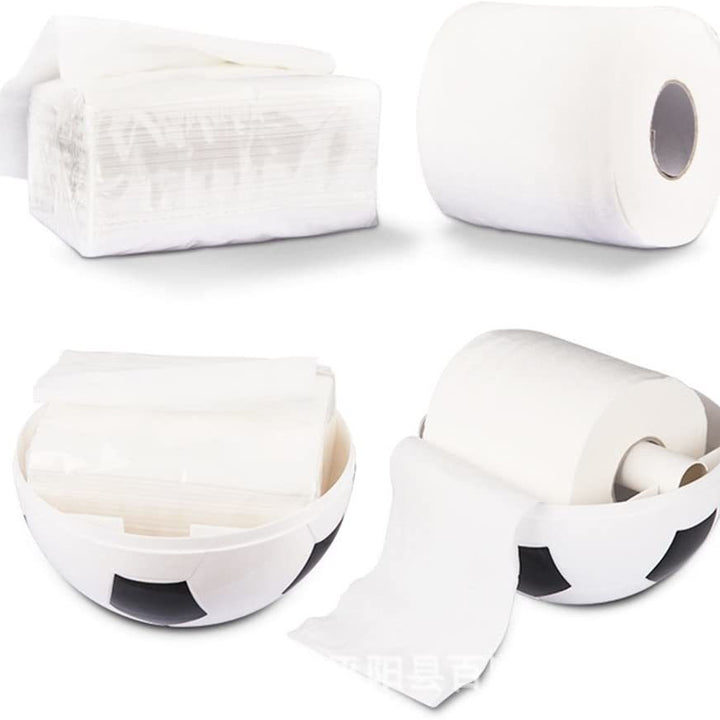 Football Shape Tissue Holder Creative Round Roll Tissue Holder Paper Pumping Box Tissue Box Paper Pot for Home Office Car