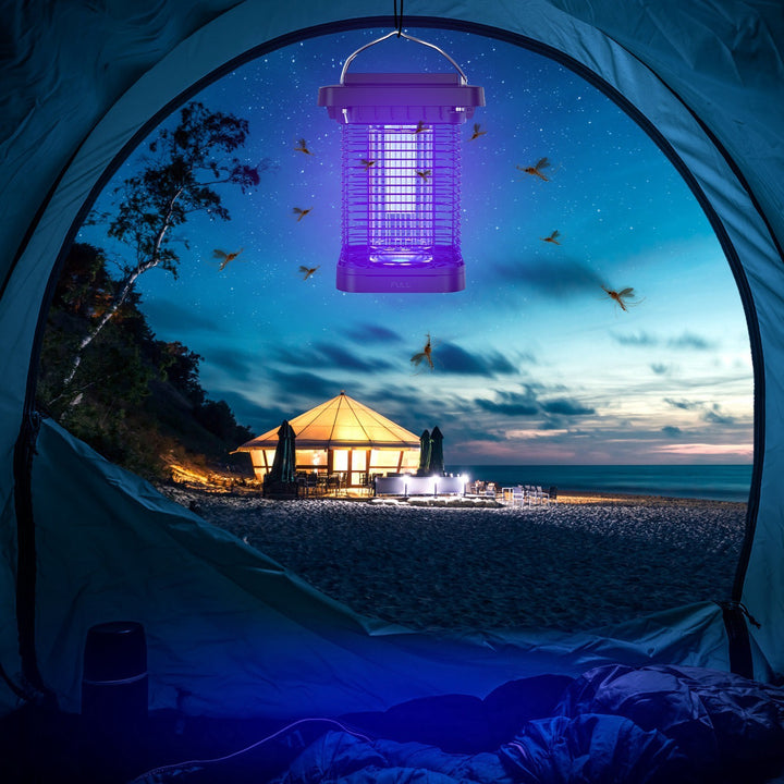 Electric Solar Powered Bug Zapper 1076Sq.Feet Range Mosquito Killer Lamp IP65 Waterproof Insect Fly Trap Catcher for Indoor Outdoor