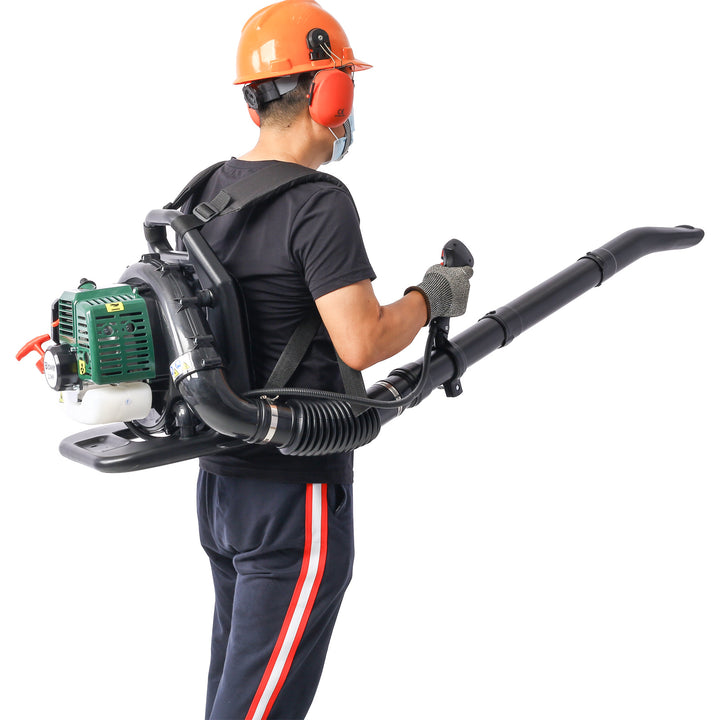 OSAKAPRO 52CC 2-Cycle Gas Backpack Leaf Blower with extention tube,green