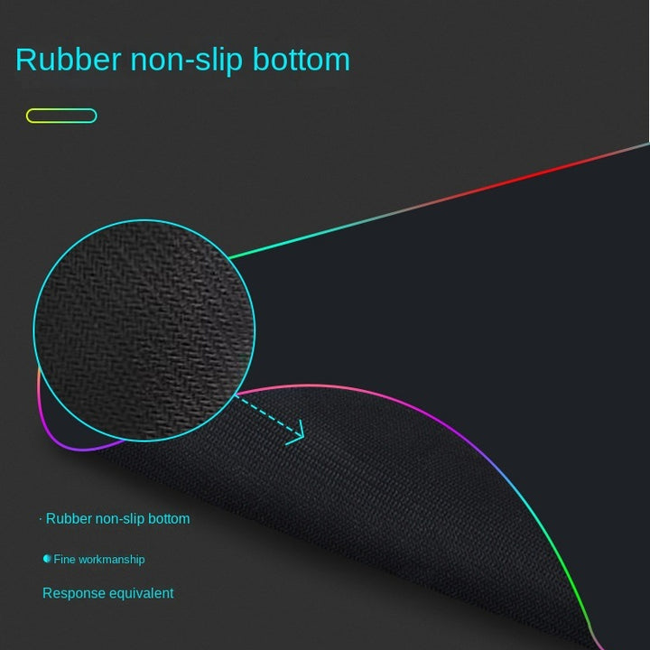 New RGB luminous wireless rechargeable mouse pad Large LED colorful game table pad Office anti-skid keyboard pad