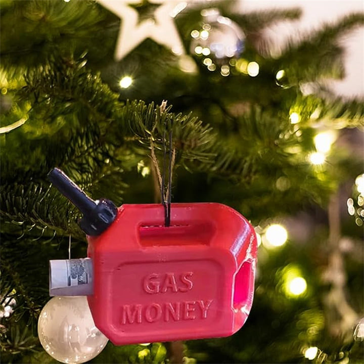 2pcs 2023 Gas Can Christmas Ornaments Funny Money Holder Gift