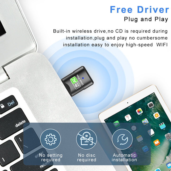 Zexmte Free Driver 600Mbps USB Wi fi Adapter Wifi 5.8/2.4GHz Antenna USB Ethernet PC Wi-Fi Adapter Lan Wifi Dongle Wifi Receiver