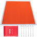 VEVOR Fire Pit Mat, 67" x 60" Fire Blanket, Fiberglass Welding Blanket, 3.3 lbs Fireproof Blanket, 1022°F Fire Retardant Blanket, Rust Iron Red Emergency Fire Blanket w/ 10 Grommets & 6 Silver Hooks