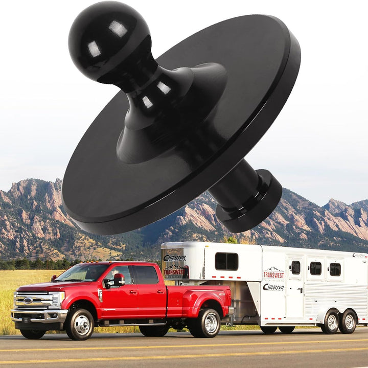 5th Wheel to Gooseneck Adapter, 2-5/16" Kingpin to Gooseneck Ball Towing Receiver Adapter, 30000 lbs Load Capacity, Fit for Fifth Wheel Tractor Trailer RV Truck, Black