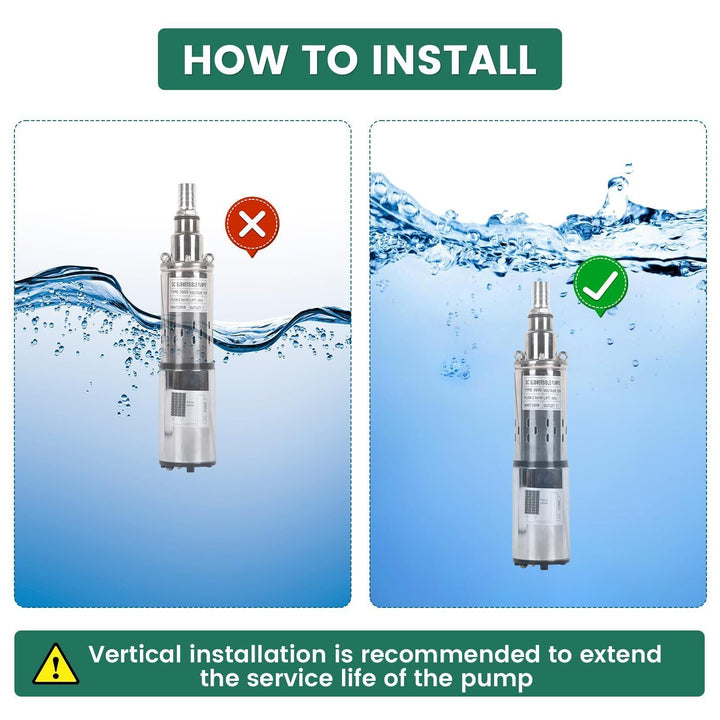 Deep Well Submersible Pump,Stainless Steel Water Pump,for Industrial, Irrigation & Home Use