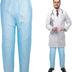 Disposable Blue Pants. Pack of 10 Polypropylene 35 GSM Adult Scrub Pants X-Large. 10 Pairs of Non-Sterile Trousers with Waist Ties. Unisex PPE Clothing. Breathable; Durable Medical Scrubs.