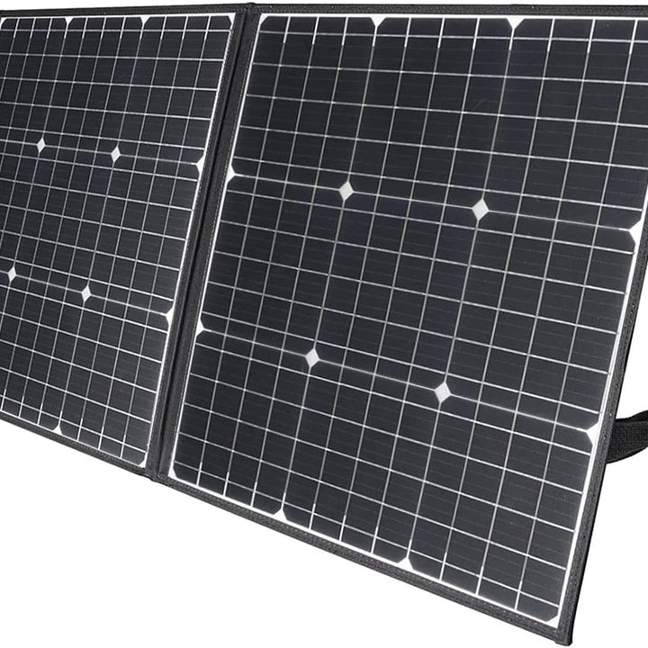 GOFORT 100W 18V Portable Solar Panel;  Foldable Solar Charger with 5V USB;  QC 3.0;  DC Output;  Compatible with Solar Generator Power Station Phones Laptops Tablet for Outdoor Camping RV