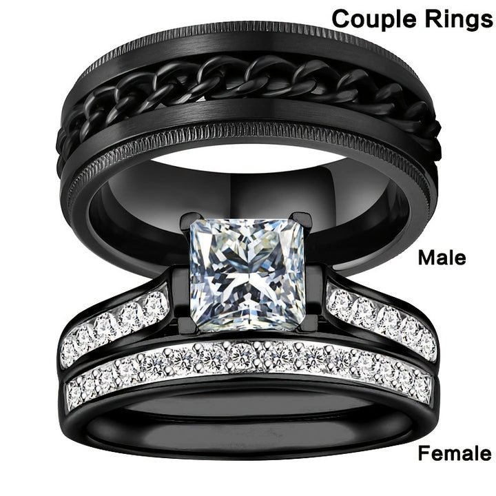 1pc Men's Ring Couple Ring Artificial Jewelry Accessories For Unisex Wedding Engagement Band Ring