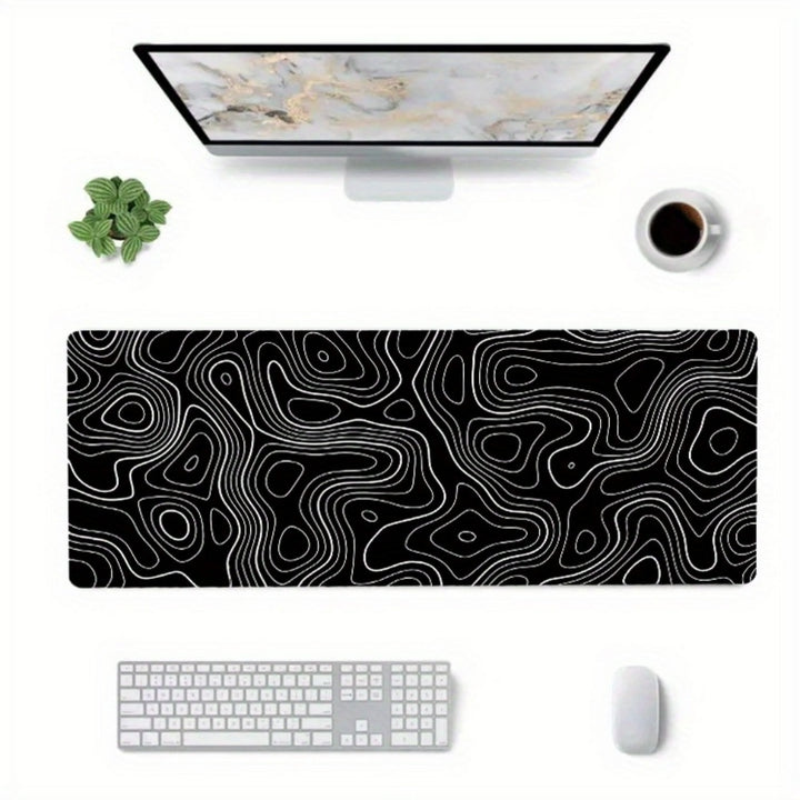 Abstract Line Large Gaming E-sports Computer Oversized Extended Thickened Mouse Pad, Desktop Mat Desk Pad, Non-slip Mouse Pad, Washable Rubber Material Mouse Pad