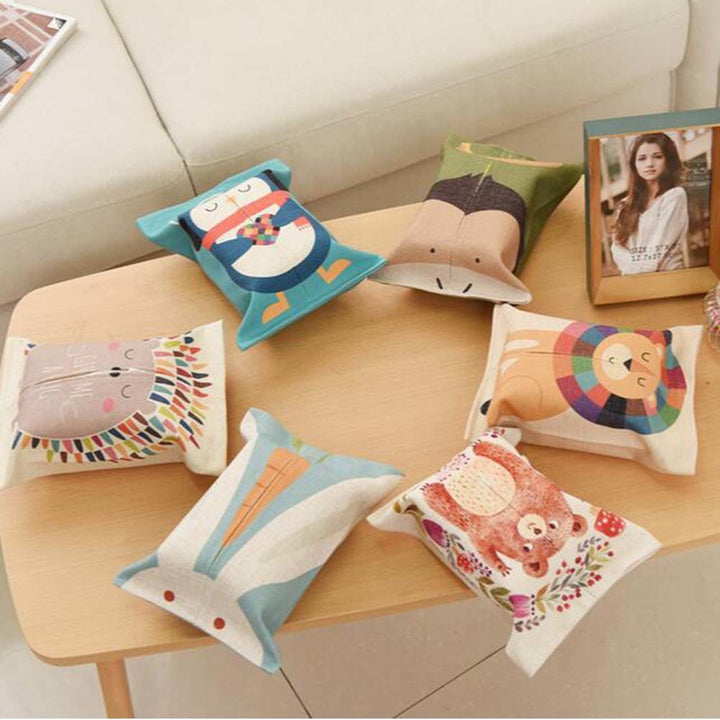 Tissue Box Cotton Cloth Napkin Box Cute Tissue Holder Fashion Paper Towel Box