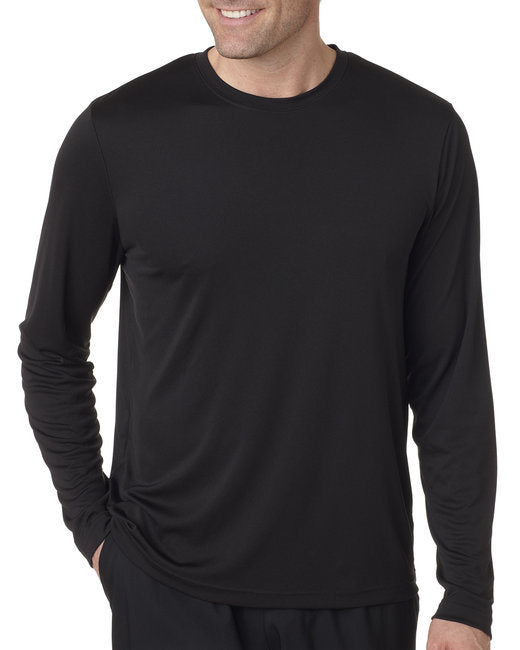 Adult Cool DRI® with FreshIQ Long-Sleeve Performance T-Shirt - BLACK - S