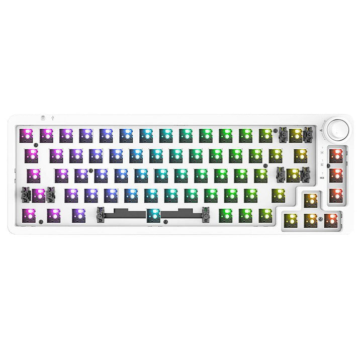 For 3Pin/5Pin Switch Knob Hot Swap Mechanical Keyboard Kit Wireless Bluetooth 3 Mode RGB Backlit Gamer 60% Keyboard