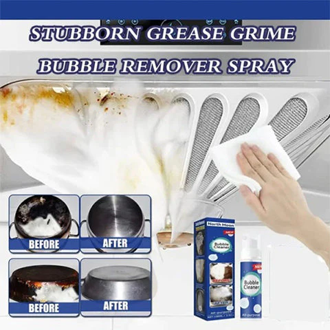 100ml Kitchen Effective Grease Cleaner All Purpose Cleaning Bubble Spray Strong Detergent Degreaser Rinse-Free Cleaning Liquid