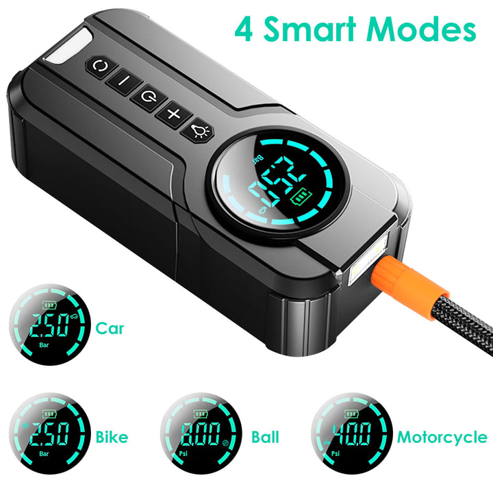 Car Tire Inflator Pump Portable Car Air Compressor Wireless Electric Air Pump 150 PSI with LED Light