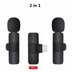 Wireless Lavalier Lapel Microphone for iPhone 15 Series/Android/Computer - Bluetooth Mini Phone Microphones for Video Recording - 2 Clip on Mics with USB C Interface for Tiktok YouTube Vlog