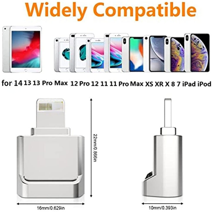 Micro SD Card Reader Converter Suitable For IPhone IPad; OTG To Micro SD/TF Card Reader Viewer Adapter Memory Card Reading For IPhone 14/13/12/Pro/11/X/XR/Max/8 Support IOS 13 And ExFAT & FAT32