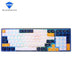 MACHENIKE K600 Gaming Keyboard; Tri-mode Hot Swappable Wireless Keyboard; PBT-FSA Cap;  RGB Music Rhythm;  4000mah Battery; Prussian Blue 100 Keys LCET Switch RGB Light - Red switch