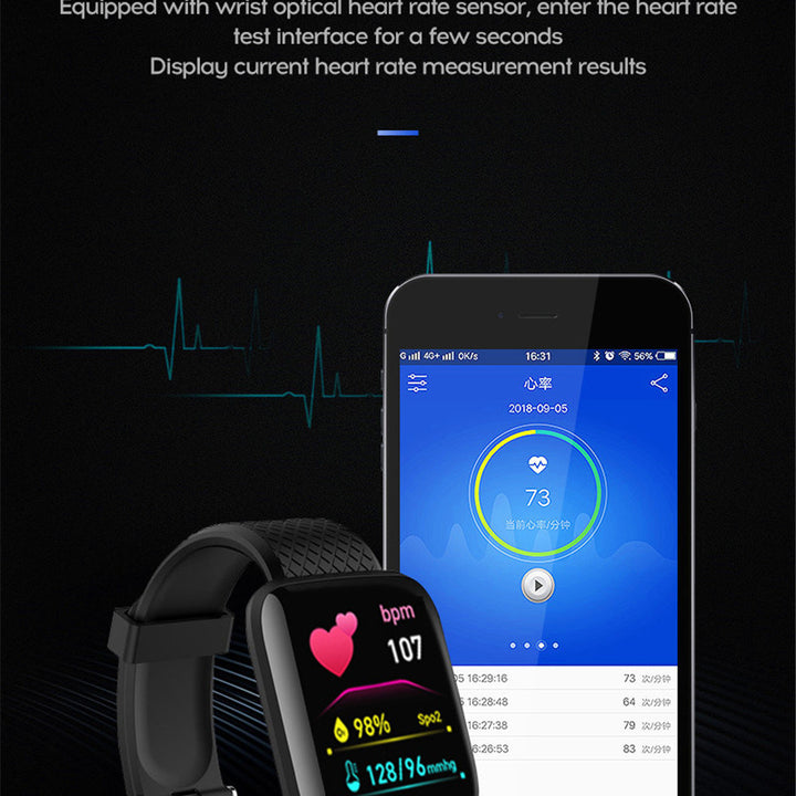 Smart Watch Heart Rate Sleep Monitoring Blood Pressure Smartwatch Men Women Fitness Tracker Watch For Android IOS