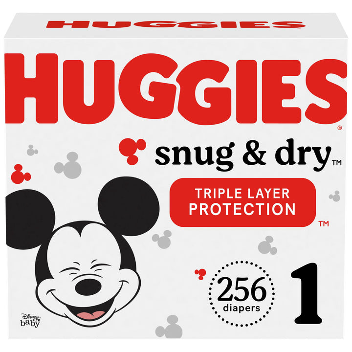 Huggies Snug & Dry Baby Diapers Size 1;  Count 256