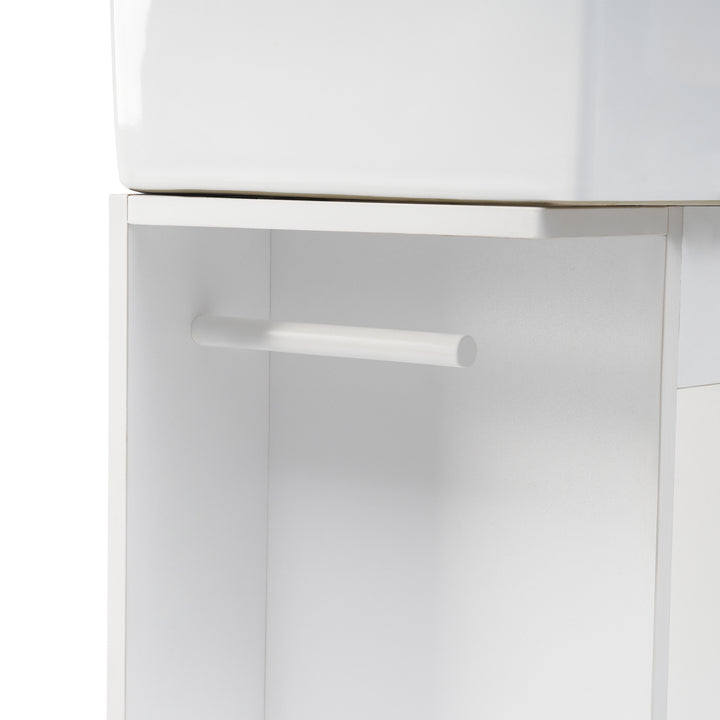 18.6\\\" Bathroom Vanity with Sink, Bathroom Vanity Cabinet with Two-tier Shelf, Left or Right Orientation