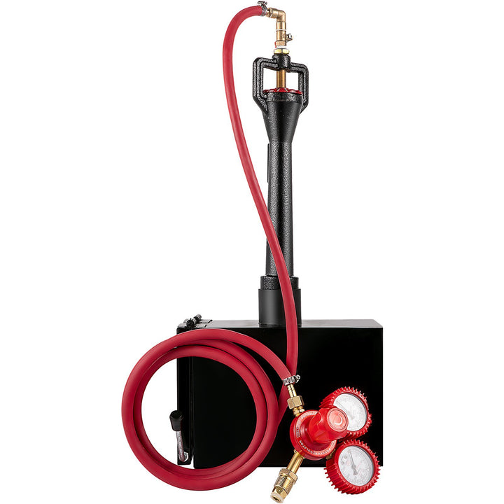 Propane Knife Forge, Blacksmithing Forge with Single Burner, Portable Propane Forge with Single Durable Door, Large Capacity Farrier Forge, Square Propane Burner Forge for Knife and Tool Making