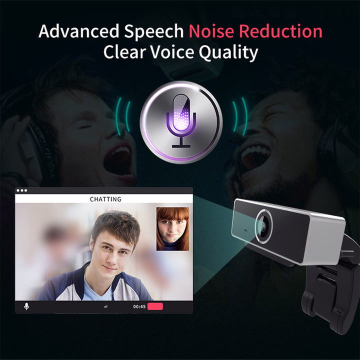 FHD 1080P Webcam USB PC Computer Webcam Auto Focus with Microphone 60-Degree Widescreen Desktop Laptop Webcam Live Streaming Webcam